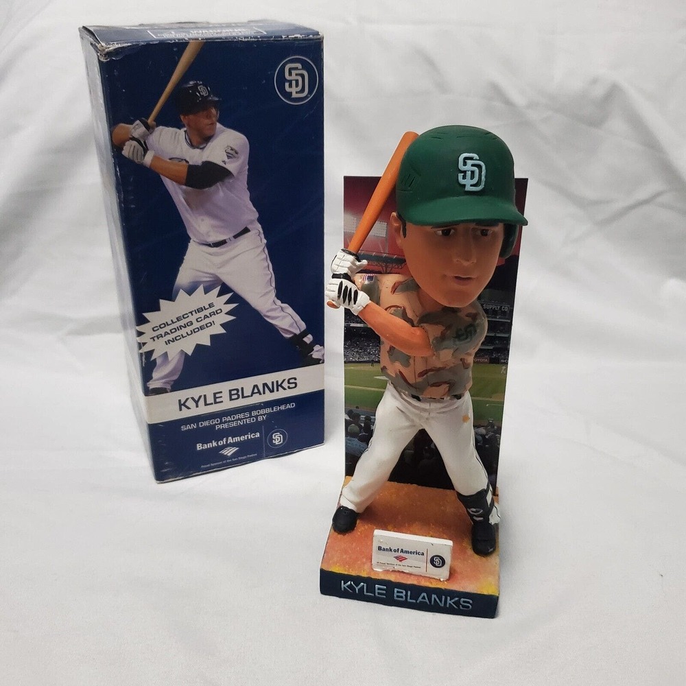 2010 San Diego Padres Bobblehead Camo Kyle Blanks Card #3/5 SGA June 19, 2010
